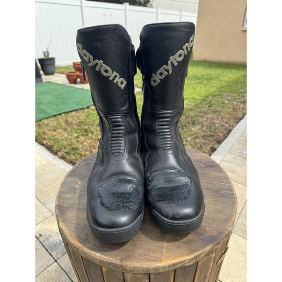 Daytona Gore-Tex Mens EU 46 0504 5 Black Waterproof Motorcycle Boots Leather - Picture 1 of 12